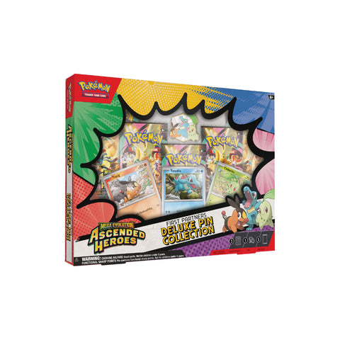 Mega Evolution: Ascended Heroes – First Partners Deluxe Pin Collection – Inglès