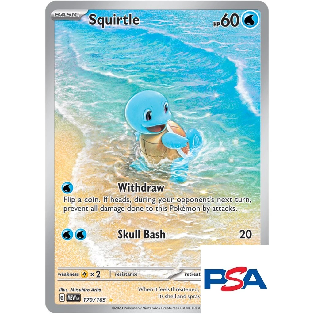 2023 POKEMON MEW EN-151 SQUIRTLE ILLUSTRATION RARE