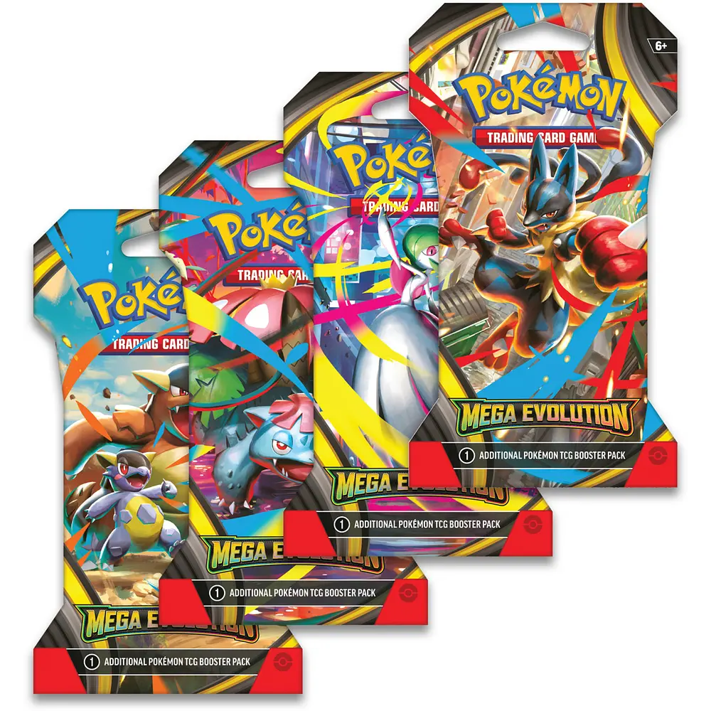 4x Pokémon TCG: Mega Evolutions Sleeved Booster – Español
