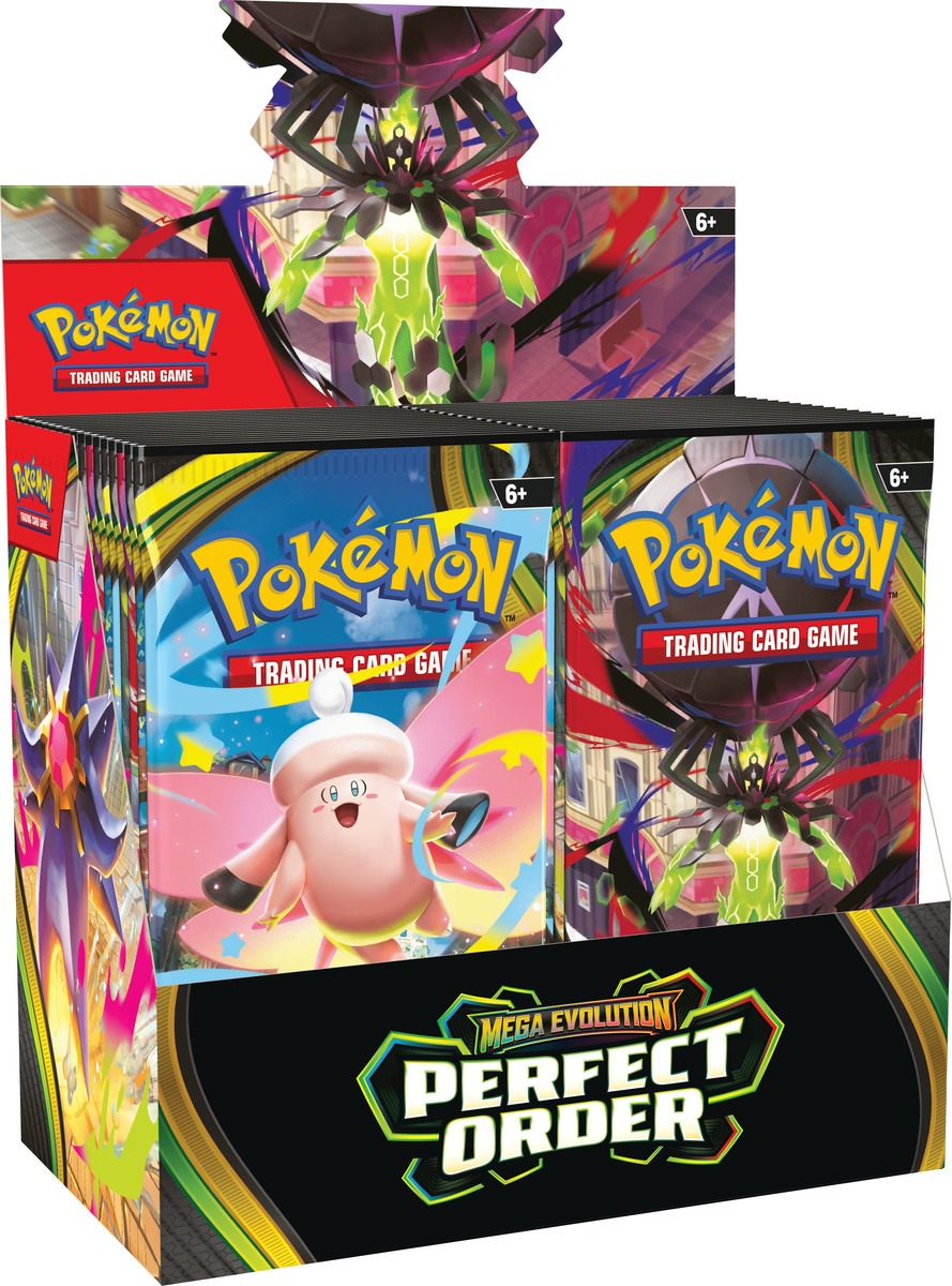 6x Pokémon TCG: Mega Evolutions – Perfect Order – Booster Box – Inglés (Case sellado)
