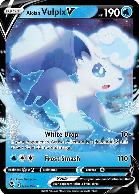 Alolan Vulpix V - 033/195 Silver Tempest