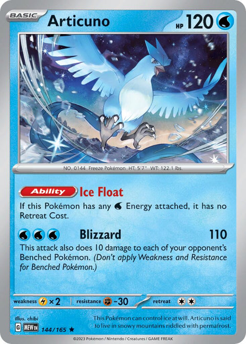 Articuno - 144/165 - Rare