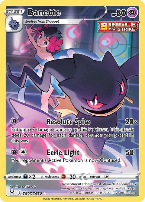 Banette - TG07/TG30 Lost Origin Trainer Gallery