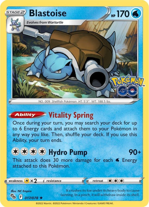 Blastoise - 017/078 - Rare Holo (Español Foil NM)