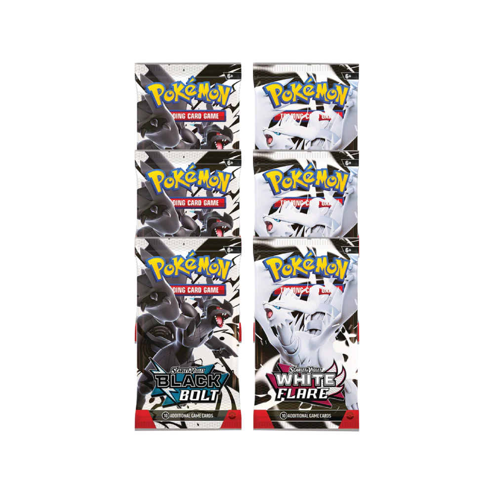 2x Pokemon TCG: Black Bolt & White Flare Booster Pack – Español (1 de cada uno)