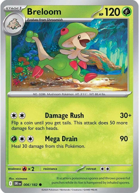 Breloom - 006/182 - Common (Español Reverse Holo NM)