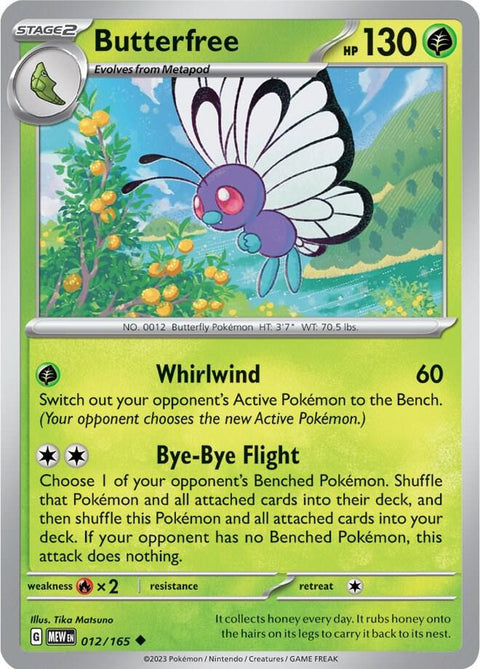 Butterfree - 012/165 - Uncommon (Español NM)