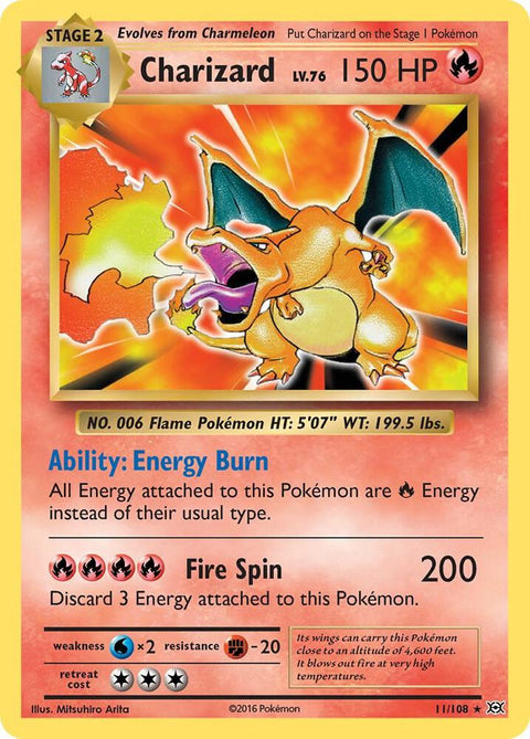 Charizard - 11/108 - Holo Rare - NM - Holofoil - Evolutions