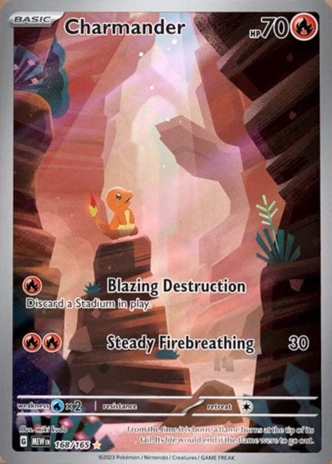 Charmander - 168/165 - Illustration Rare (Inglés Foil NM)