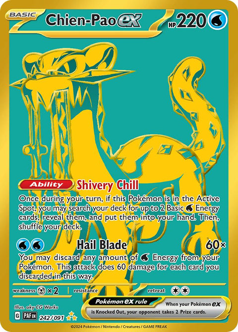 Chien-Pao ex - 242/091 - Hyper Rare (Español Foil NM)