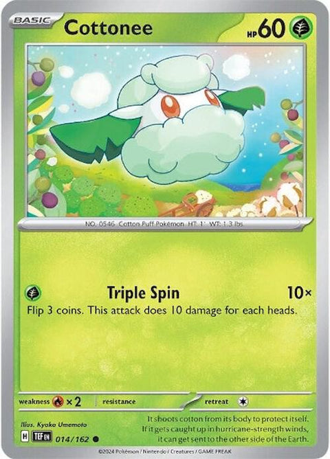 Cottonee - 014/162 - Common (Inglés Reverse Holo NM)