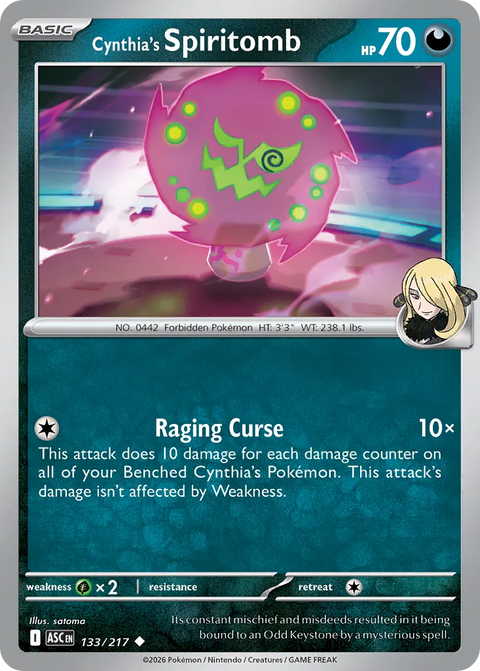 Cynthia's Spiritomb - 133/217 - Uncommon