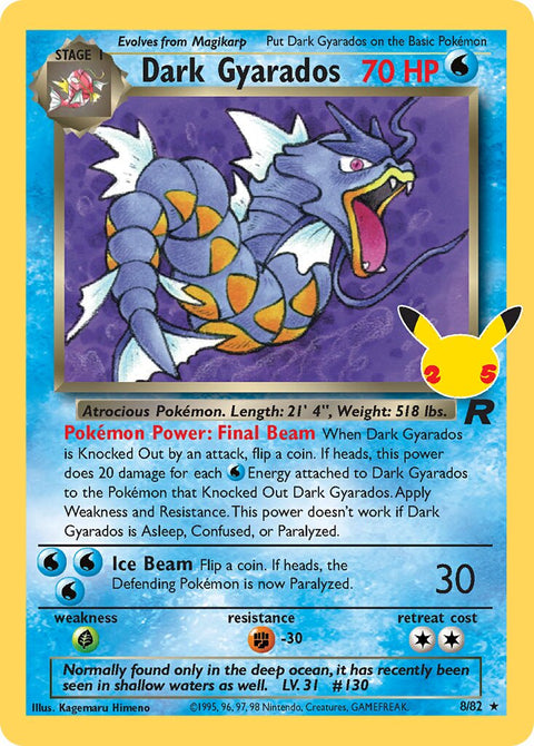 Dark Gyarados - 8/82 - Classic Collection (Inglés Foil NM)