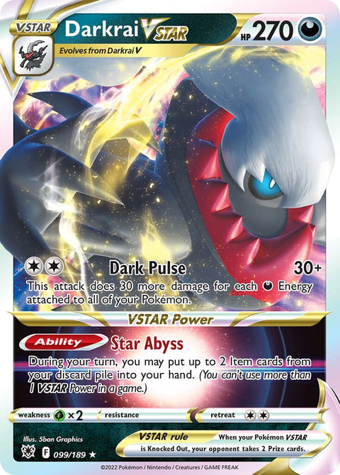 Darkrai VSTAR - 099/189 - Holo Rare VSTAR