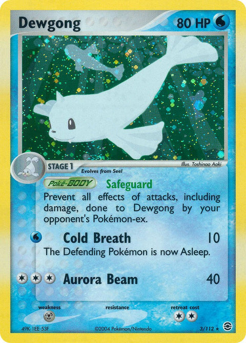 Dewgong - 3/112 - Rare Holo (Inglés Foil LP)