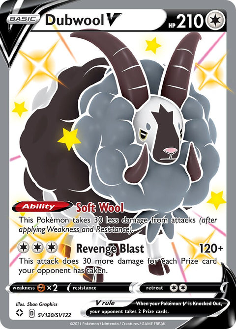 Dubwool V - SV120/SV122 - Shiny Rare V