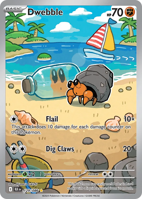 Dwebble - 129/086 - Illustration Rare (Inglés Foil NM)