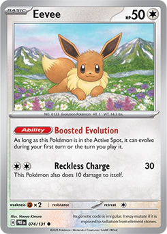 Eevee – Common Reverse Holo – 074/131 – Español