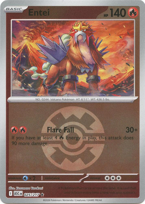 Entei (Quick Ball) - 025/217 - Rare