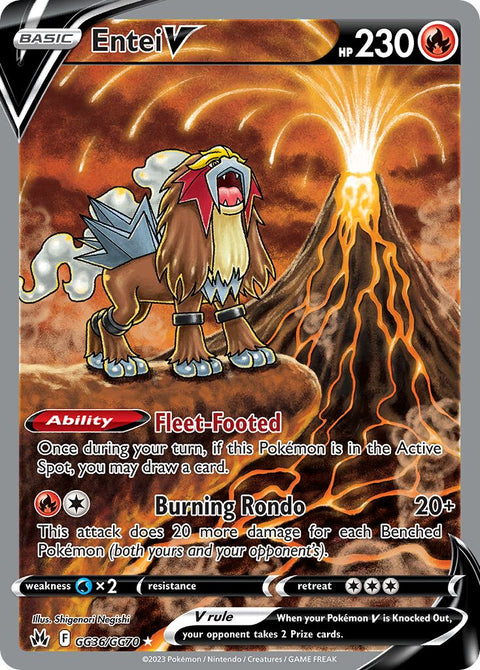 Entei V - GG36/GG70 - Holo Rare V