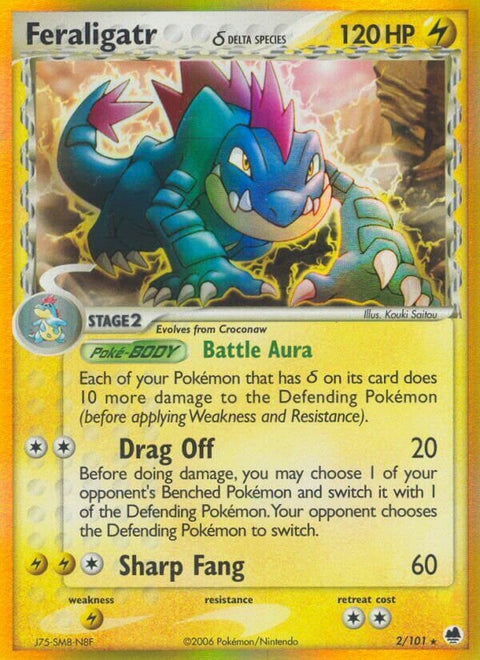 Feraligatr - 2/101 - Rare Holo (Inglés Foil MP)