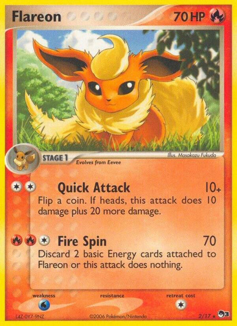 Flareon - 2/17 - Rare (Inglés Foil NM)