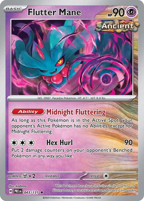 Flutter Mane - Prismatic Evolutions 043/131 Holo Rare