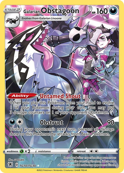 Galarian Obstagoon - TG10/TG30 - Rare Holo (Inglés Foil NM)