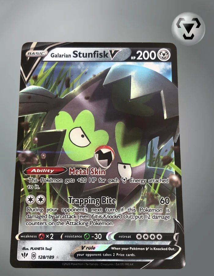 Galarian Stunfisk V 128/189 Darkness Ablaze