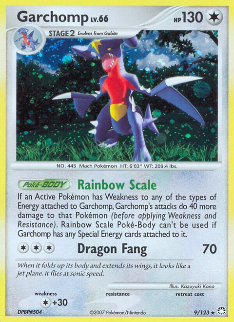 Garchomp - 9/123 - Rare Holo
