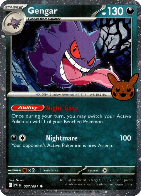 Gengar (Cosmos Holo) - 057/091 - Holo Rare (Inglés Foil NM)