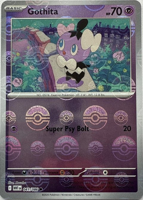 Gothita (Poke Ball Pattern) – 041/086 – Common Reverse Holo White Flare – Español