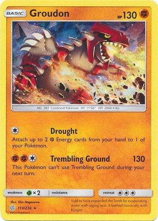 Groudon - 113/236 (Cracked Ice Holo) - 113/236 - Holo Rare (Inglés Foil NM)