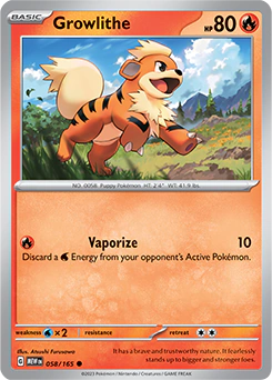 Growlithe (INGLES) [058/165]