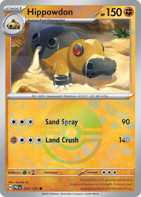 Hippowdon - Prismatic Evolutions 053/131 Poke Ball Holo