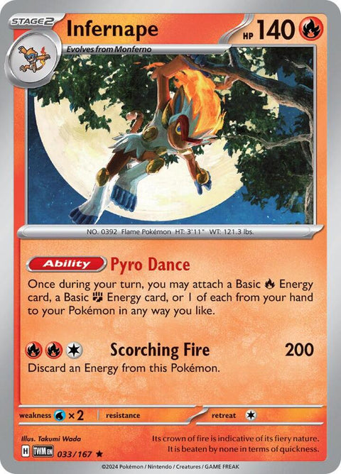 Infernape - 033/167 - Rare (Inglés Foil NM)
