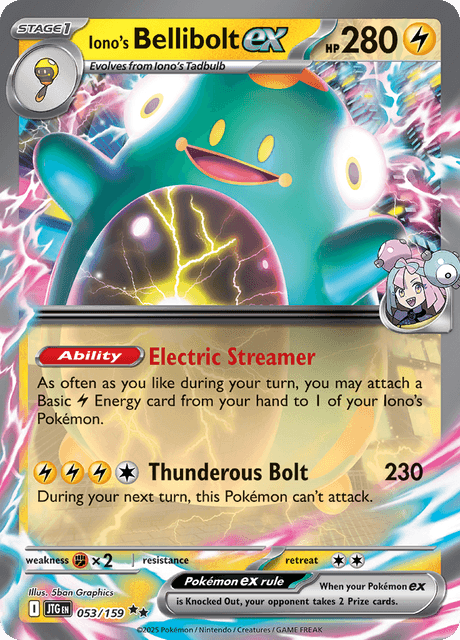 JTG - 53 - Iono's Bellibolt ex - Double Rare