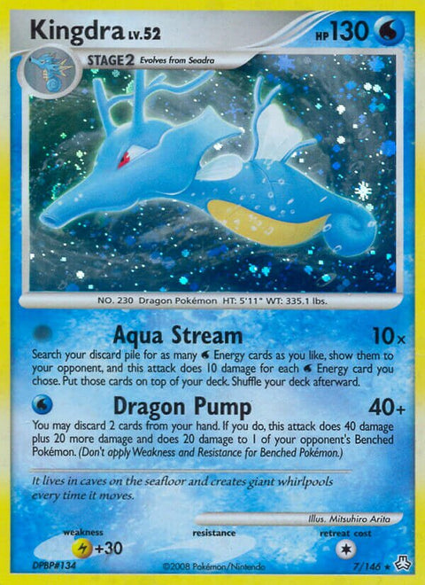 Kingdra - 7/146 - Rare Holo (Inglés Reverse Holo LP)
