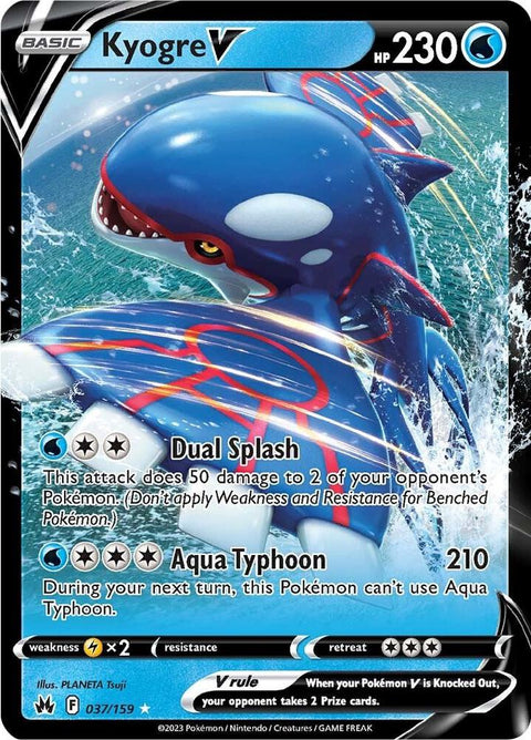 Kyogre V - 037/159 - Holo Rare V (Español Foil NM)