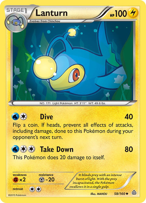 Lanturn - 58/160 - Uncommon (Inglés NM)