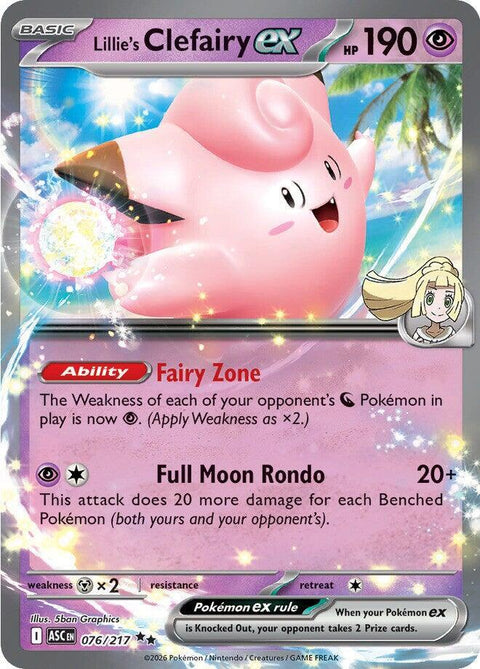 Lillie's Clefairy ex - 076/217 - Double Rare (Inglés Foil NM)
