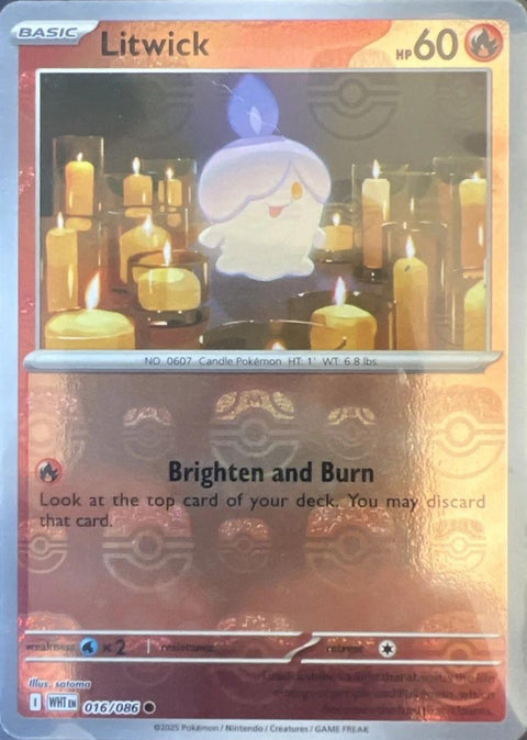 Litwick (Master Ball Holo) - 016/086 White Flare