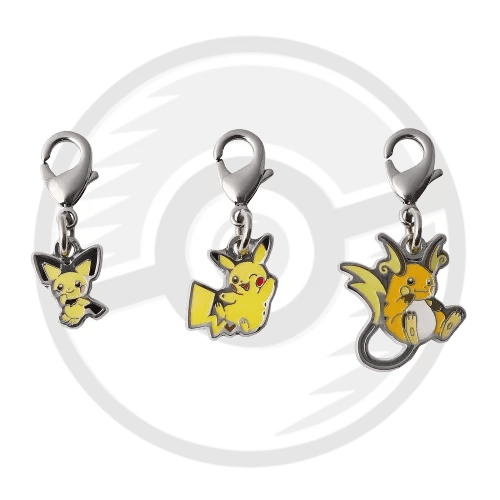 Llavero Pichu, Pikachu & Raichu