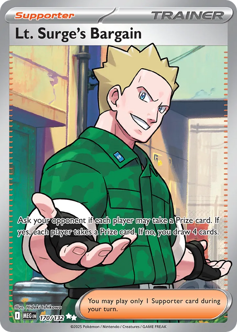 Lt. Surge's Bargain - 170/132 - Ultra Rare (Inglés Foil NM)