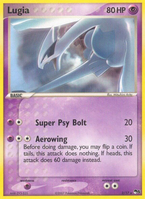 Lugia - 2/17 - Rare (Inglés Foil NM)