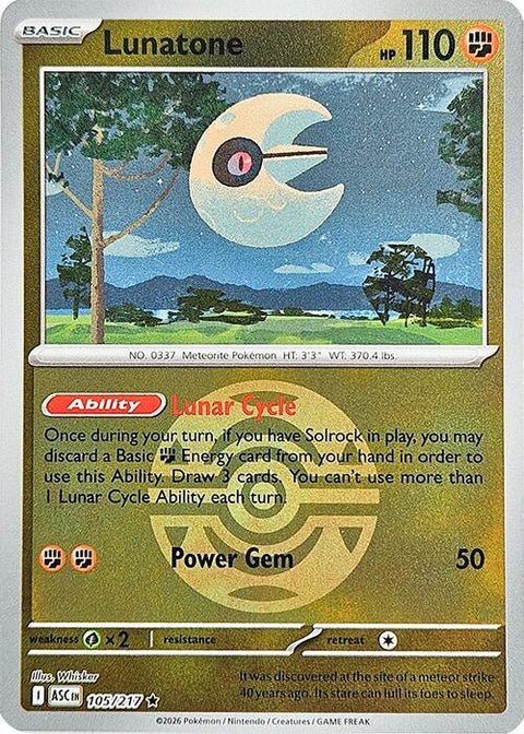 Lunatone (Dusk Ball) - 105/217 - Rare