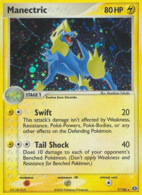 Manectric - 7/106 - Rare Holo (Inglés Foil LP)