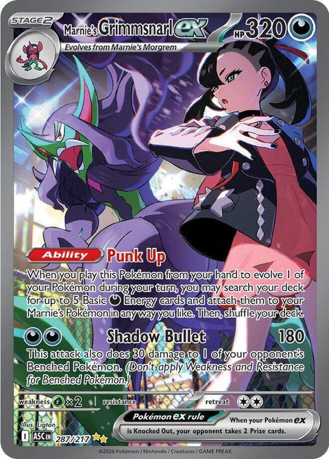 Marnie’s Grimmsnarl ex – 287/217 – Special Illustration Rare - Español Latino