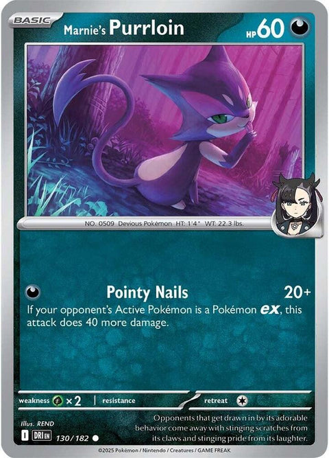 Marnie's Purrloin - 130/182 - Common (Español Reverse Holo NM)