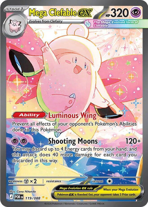 Mega Clefable ex - 119/088 - Special Illustration Rare (Inglés Foil NM)